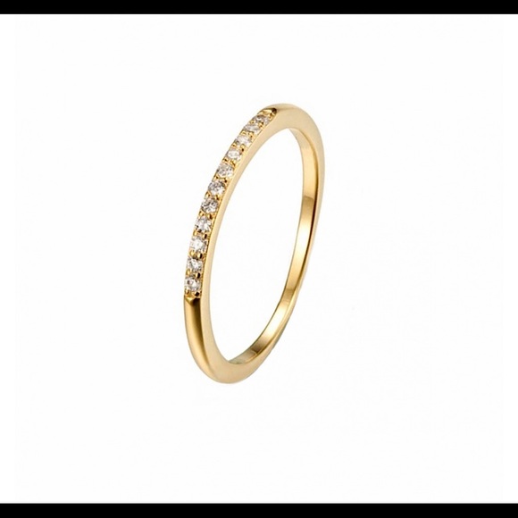 Gold And Diamond Eternity Band - Picture 4 of 4